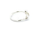 Loop and twist ring in sterling silver