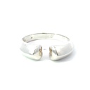 Open ended ring with hearts in sterling silver
