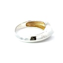 Open ended ring with hearts in sterling silver