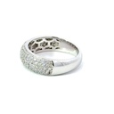 Sterling silver pave set cubic zirconia ring