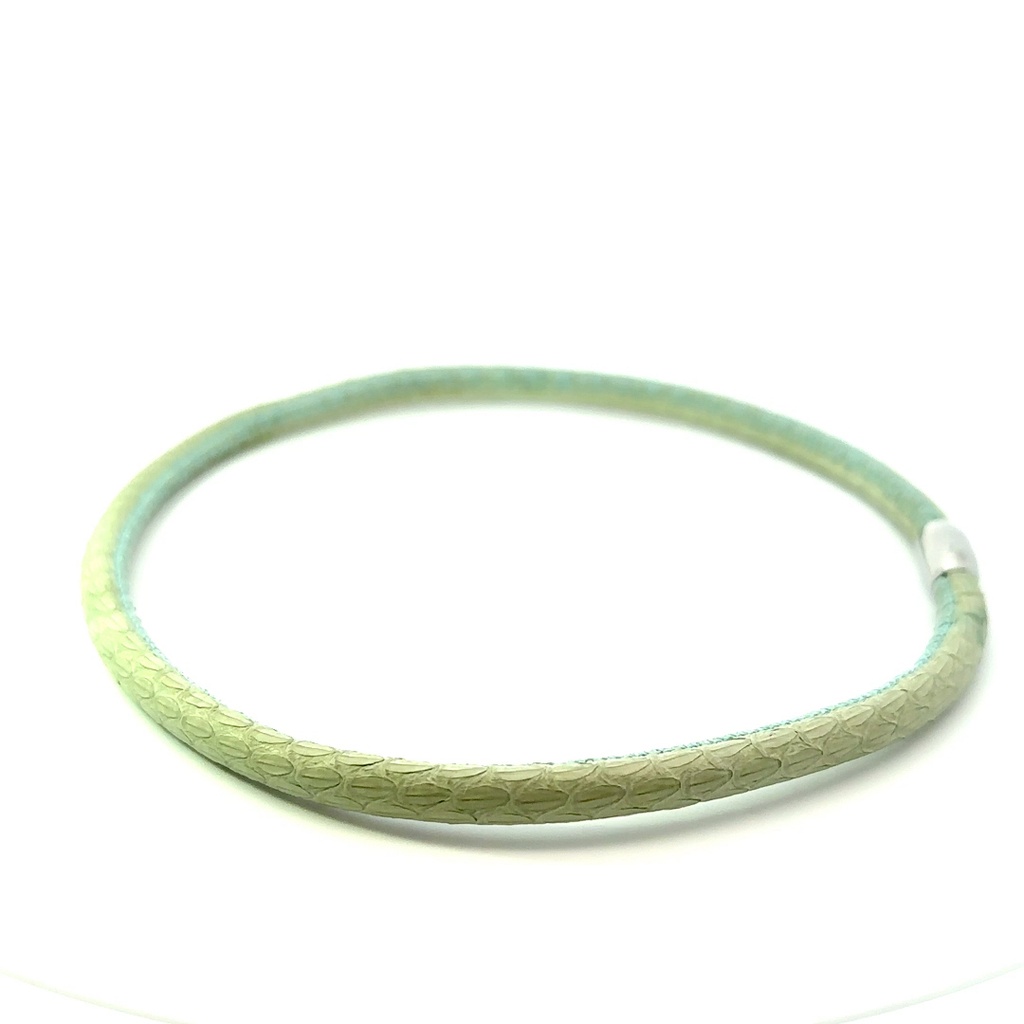 Snake skin choker with stainless steel clasp