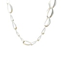 Sterling silver large linked necklace