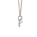 Matte flower in sterling silver on a fine necklace