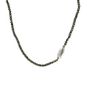 Pyrite bead necklace