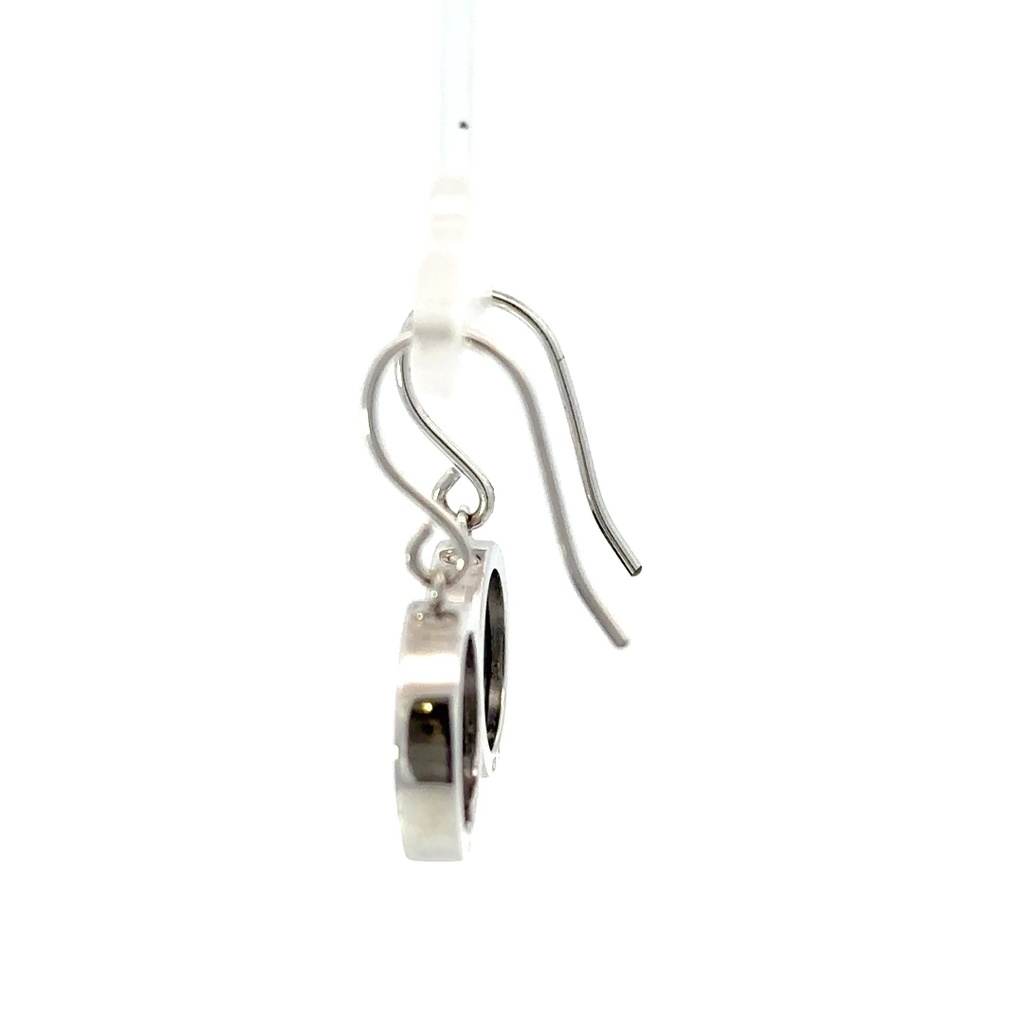 Onyx earrings set with a cz in the centre