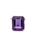 Sterling silver ring with a rich amethyst centre.