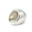 Sterling silver ring with compressed turquoise