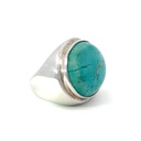 Sterling silver ring with compressed turquoise