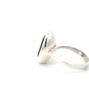 Dark amethyst ring in sterling silver