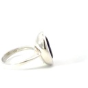 Dark amethyst ring in sterling silver