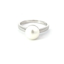 Freshwater pearl ring on a silver band