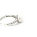 Freshwater pearl ring on a silver band
