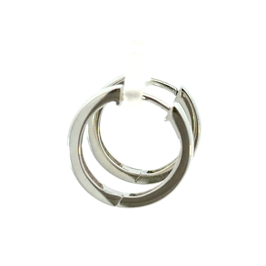 Sterling silver huggie hoop earring