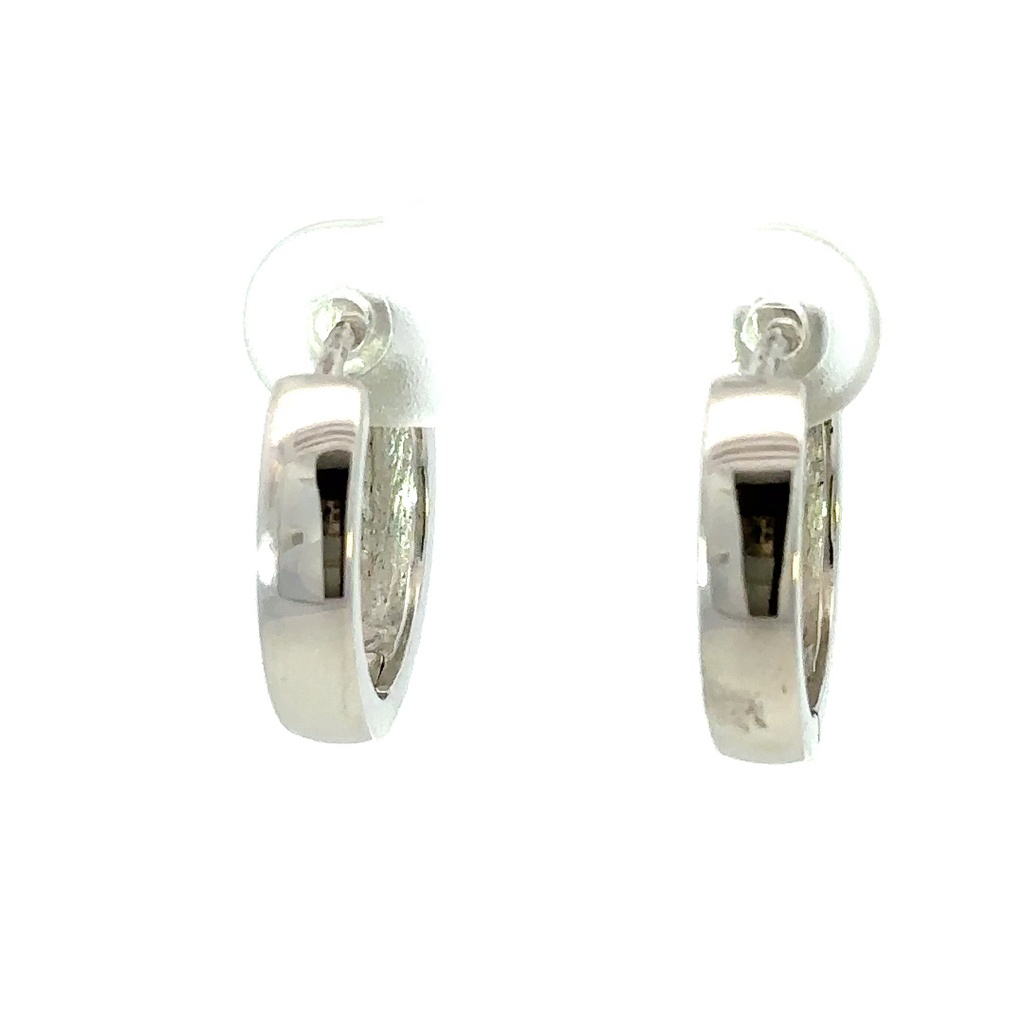 Sterling silver huggie hoop earring