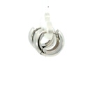 Fat rounded huggie hoop earrings