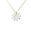 Sterling silver daisy pendant with gold plated centre