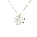 Sterling silver daisy pendant with gold plated centre