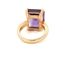 Amethyst ring in rose gold
