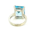 Blue topaz gemtone ring in sterling silver