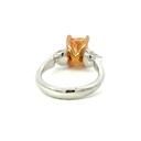 Sterling silver ring set with cubic zirconias
