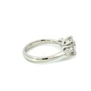 Cubic zirconia with tapered baguettes either side ring, in silver
