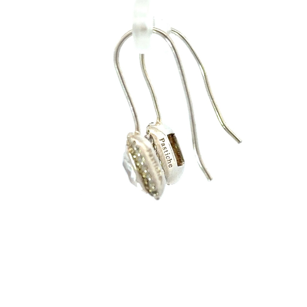 Sterling silver cubic zirconia earrings on hooks
