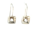 Sterling silver cubic zirconia earrings on hooks