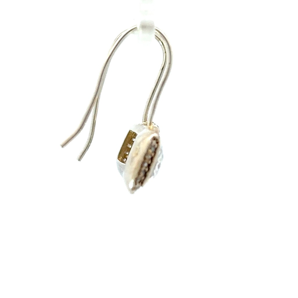Sterling silver cubic zirconia earrings on hooks