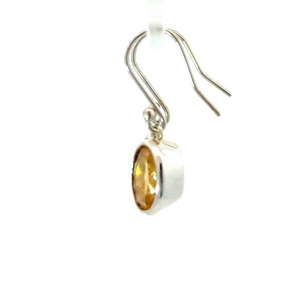 Citrine drop earrings on shepherds hooks