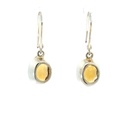 Citrine drop earrings on shepherds hooks
