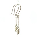 Butterfly drops on chain & shepherds hook earrings in sterling silver