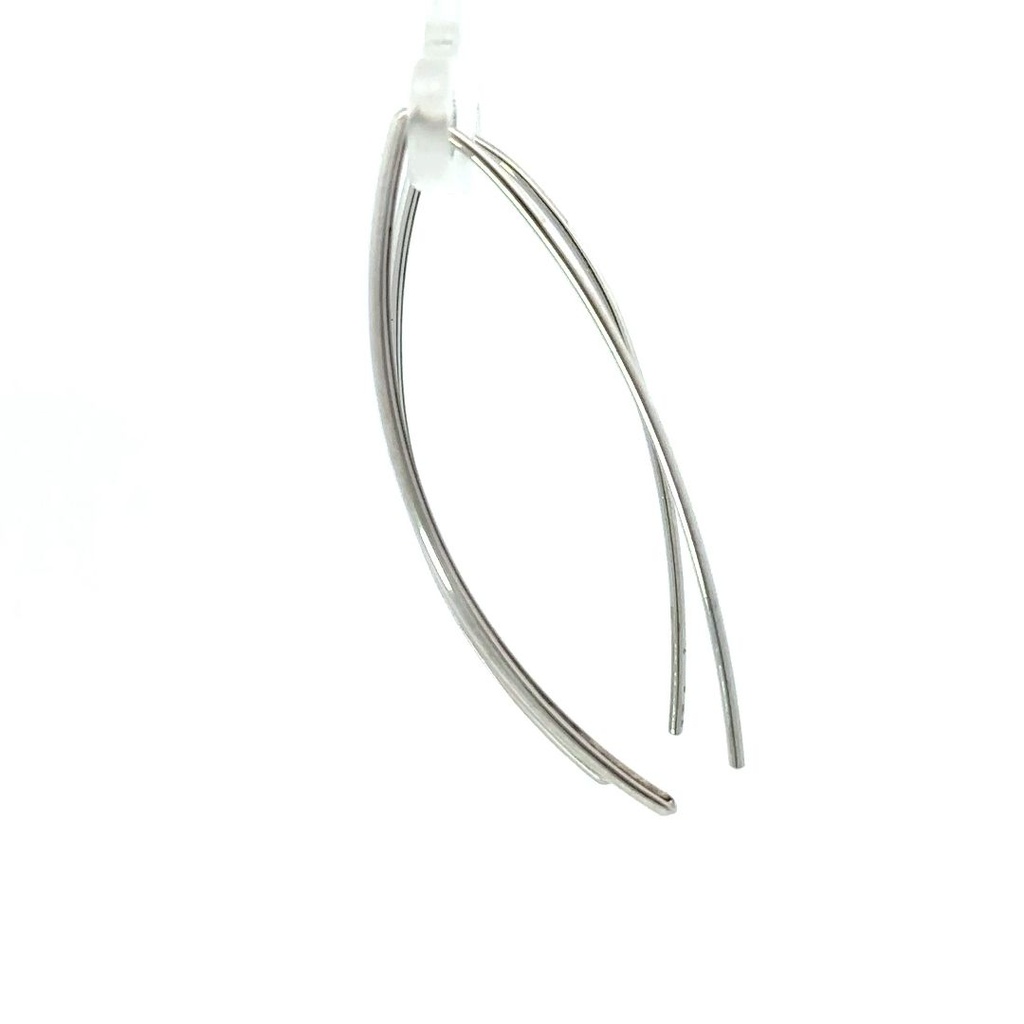 Simple arc earring in sterling silver