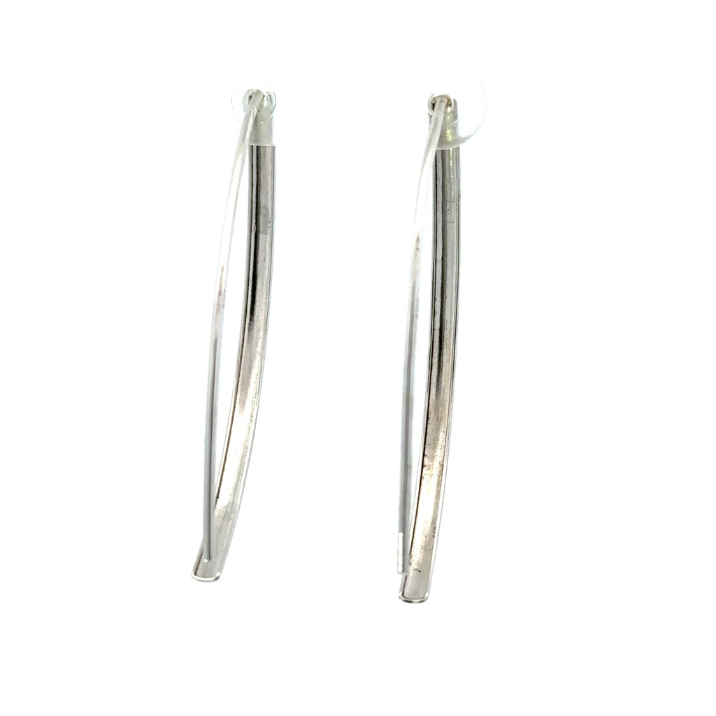 Simple arc earring in sterling silver