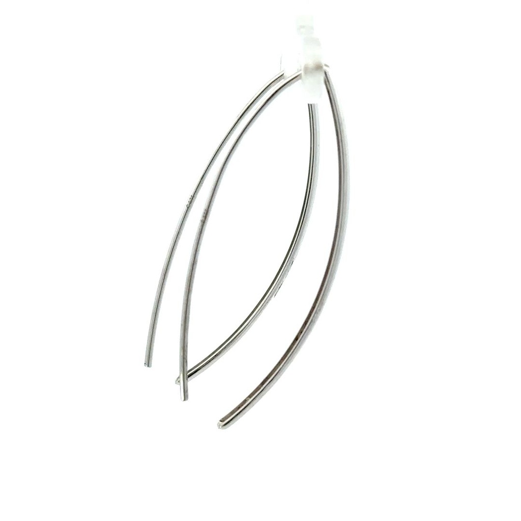 Simple arc earring in sterling silver