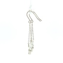 Half moon drop earrings with dot dangles