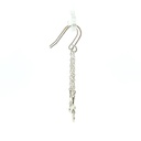 Half moon drop earrings with dot dangles