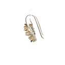 Coral branch sterling silver earrings