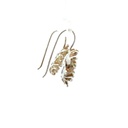 Coral branch sterling silver earrings