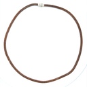 Rose gold plated mesh silver necklace