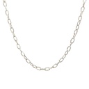 Sterling silver delicate oval link necklace
