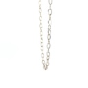 Sterling silver delicate oval link necklace