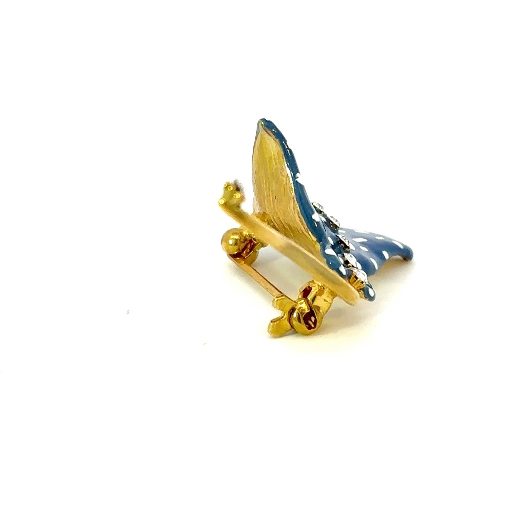 Speckled blue eagle ray brooch