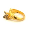 Cocktail butterfly and fantasy bead cocktail ring