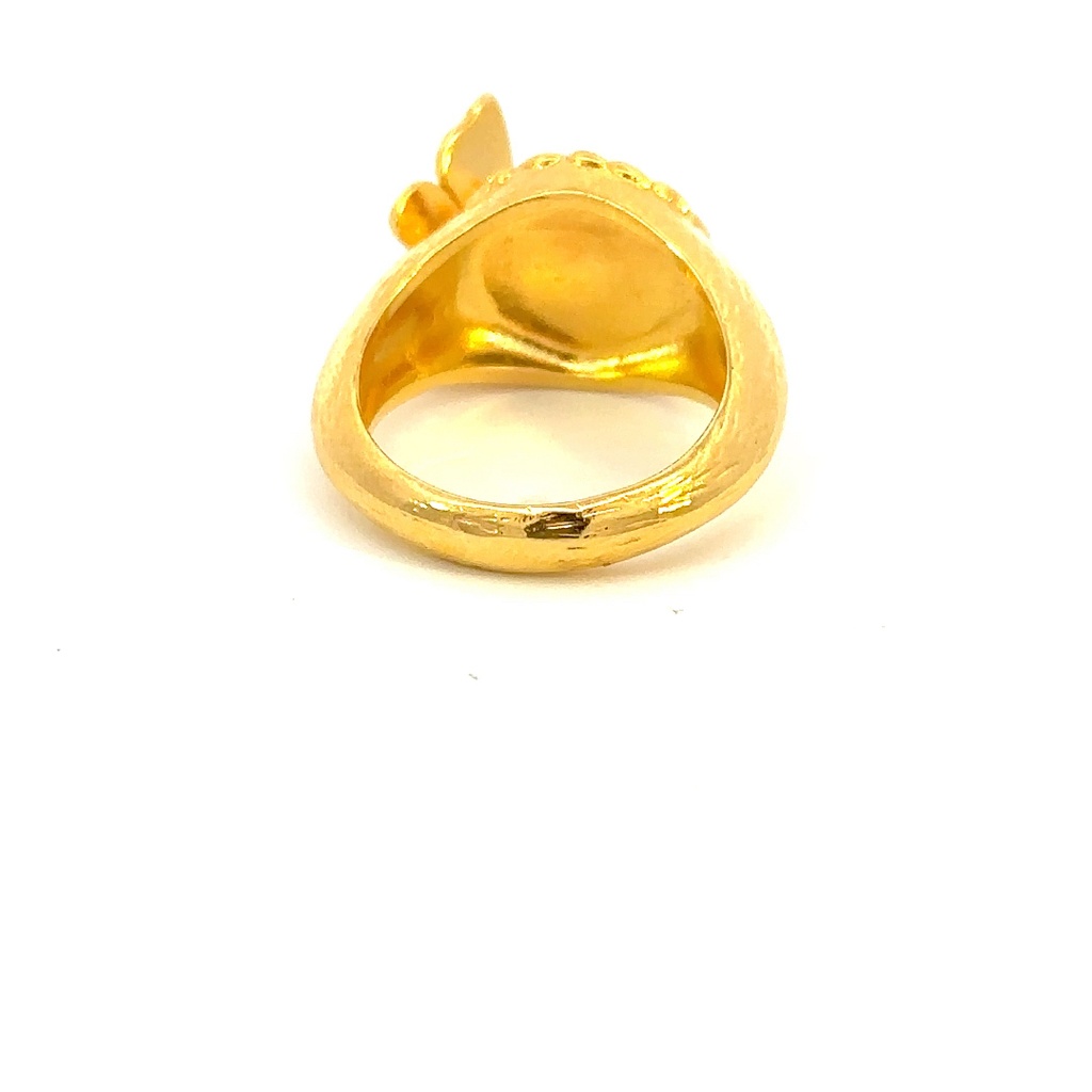 Cocktail butterfly and fantasy bead cocktail ring