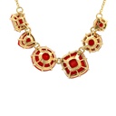 Coral red le diamantine 6 stone necklace