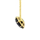Deep sparkling blue round la diamantine pendant necklace