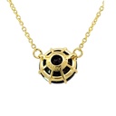 Deep sparkling blue round la diamantine pendant necklace
