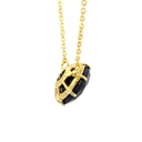 Deep sparkling blue round la diamantine pendant necklace