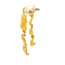 Heart shaped petal earring with crystal
