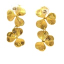 Heart shaped petal earring with crystal
